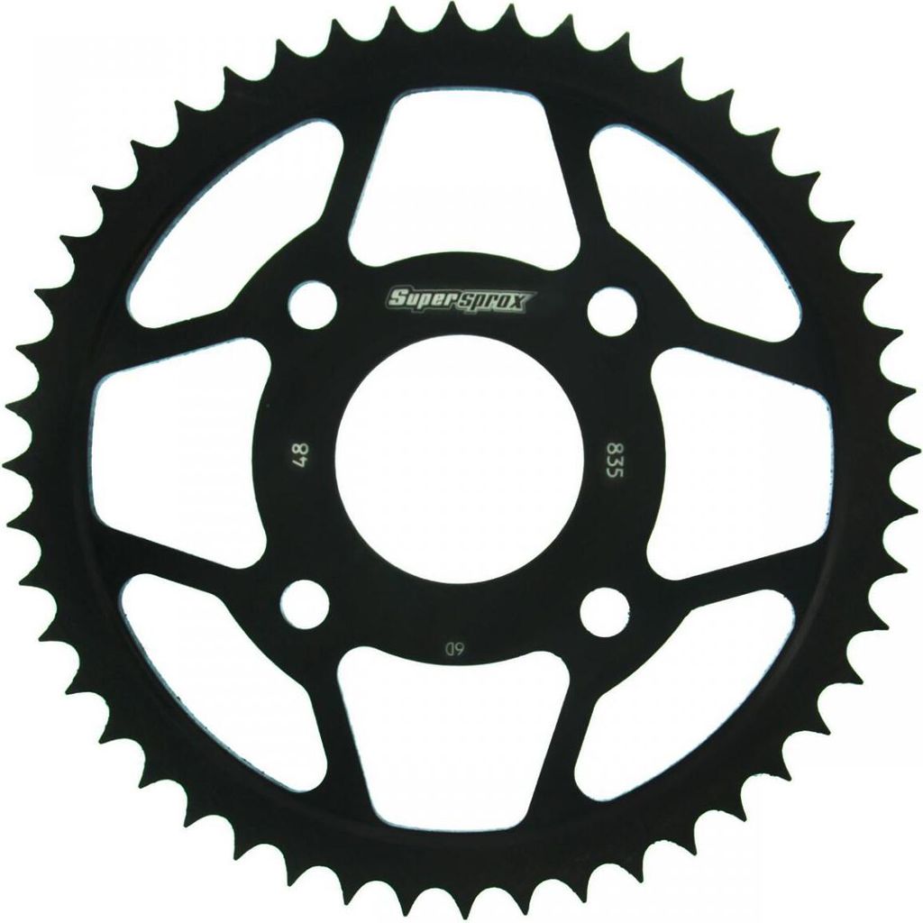 Stahl-Kettenrad Supersprox 428 - 48Z (schwarz) RFE-835:48-BLK|ID 54,0 LK 92,0 4-Loch