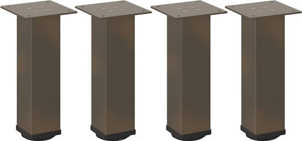 vidaXL Couchtischbeine 4 Stk. Naturstahl 42-44 cm Stahl