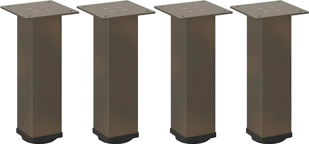 Set 4 Gambe vidaXL Acciaio Naturale 42-44 cm - Stile Loft Industriale