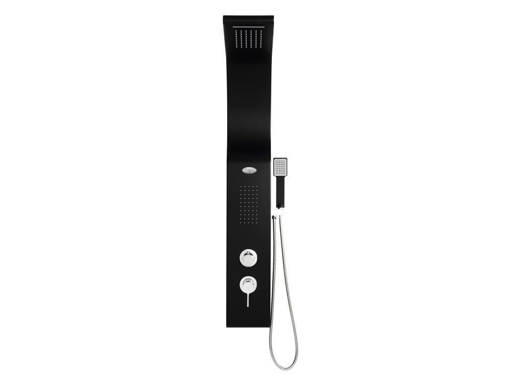 KOURBEA Hydromassage-Duschpaneel - schwarz - 20 * 132 cm