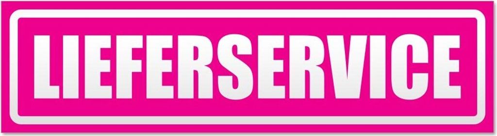 Kiwistar - Autoaufkleber - Pink - 30 x 8 cm - Lieferservice invertiert - Hinweis Aufkleber Sticker für Auto, Kfz, Fahrrad, PKW, LKW
