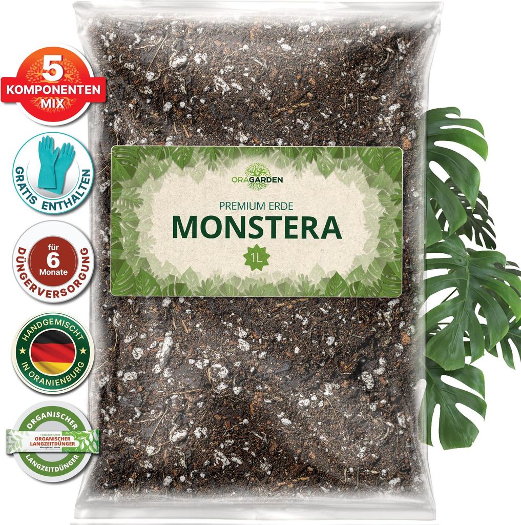 OraGarden Premium Monstera Erde 1 LiterOraGarden Premium Monstera Erde 48 Liter (Copy)