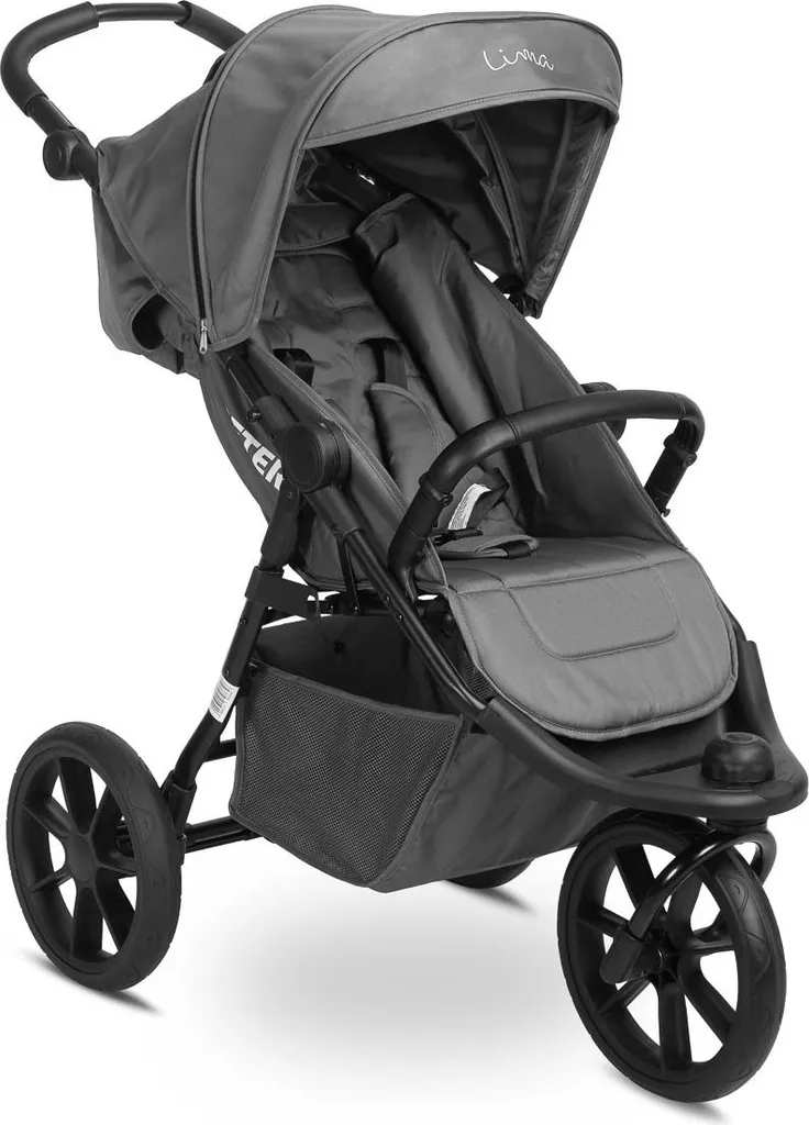 Poussette compacte CARETERO LIMA graphite avec dossier réglable et panier - 4