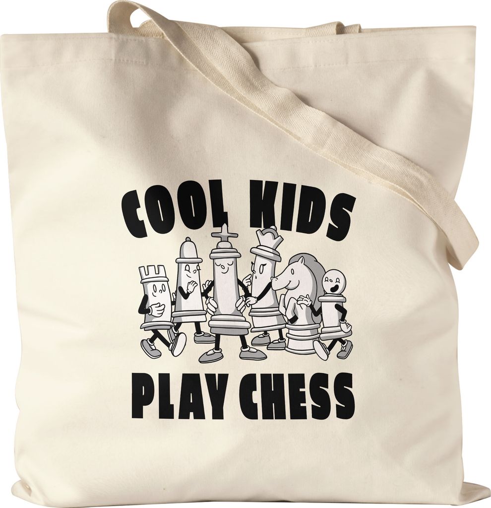 Cool Kids Play Chess Jutebeutel Stoffbeutel Canvas Schachspieler Schachbrett Chess Geschenkidee Für Schachfans