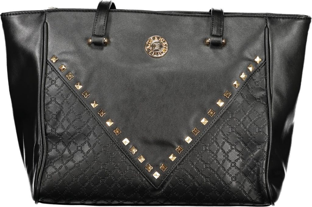 Schwarze Damenhandtasche Bradenton: Stilvoll mit Reißverschluss & Fächern