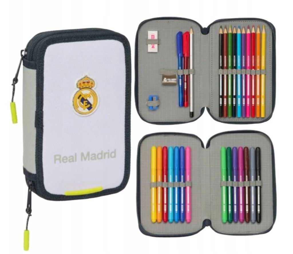 Safta - Premium Podwójne Etui Na Przybory Real Madrid Immagine del prodotto 
