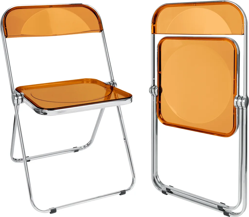 Gagnez de la place avec style : Chaise pliante jaune design et robuste