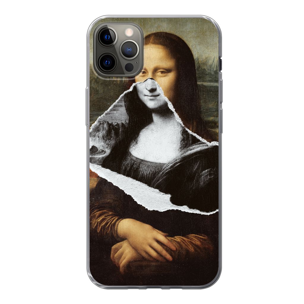 MuchoWow Handyhülle Schutzhülle Hülle für iPhone 13 Pro Max Mona Lisa - Da Vinci - Kunst Silikon Softcase Handy Hülle - Mobiltelefon