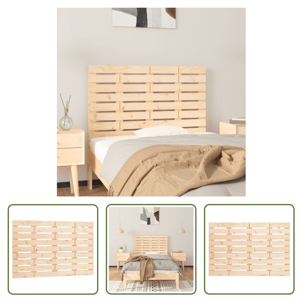 The Living Store Wand-Kopfteil 96x3x63 cm Massivholz Kiefer Produktbild 