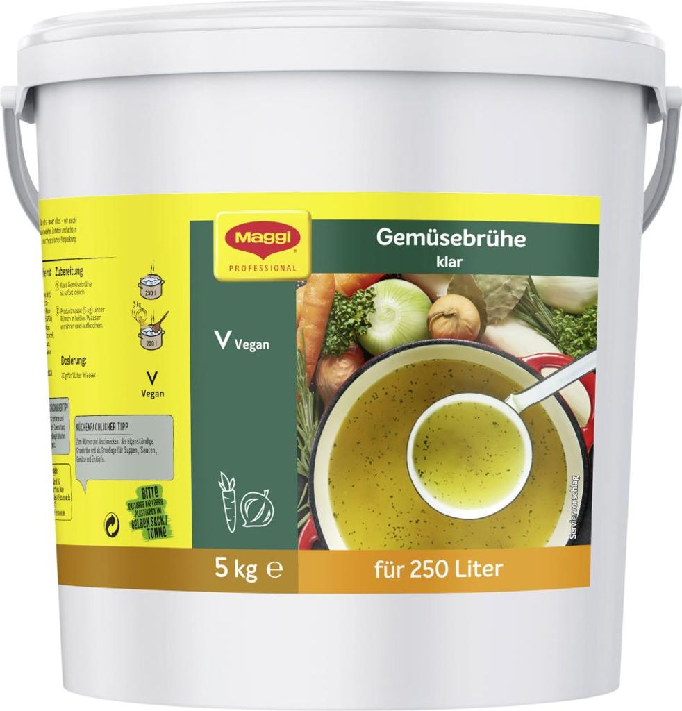 Maggi Professional Klare Gemüsebrühe für 250 Liter Großpackung 5000g