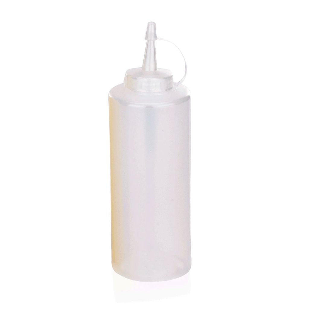 Quetschflasche 450 ml, Ø 7 cm, transparent