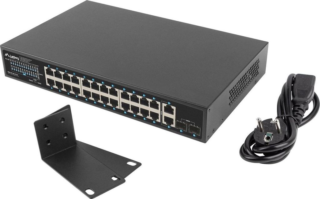 Lanberg RSGE-24P-2GE-2S-250 Netzwerk-Switch Unmanaged (RSGE-24P-2GE-2S-250)
