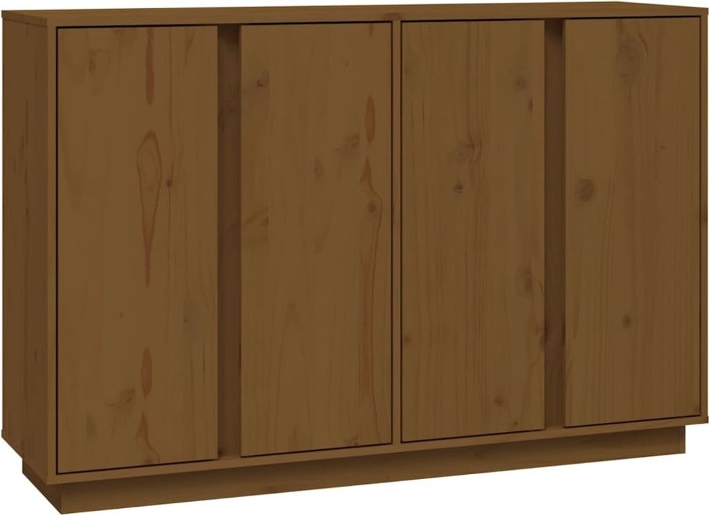 Sideboard Honigbraun 120x35x80 cm Massivholz Kiefer