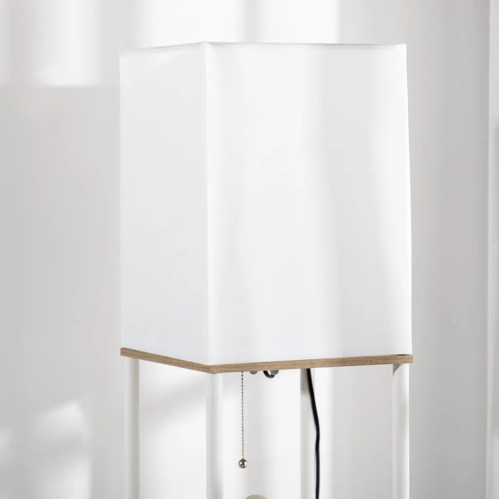 Lampadaire 3 compartiments E27 40W blanc avec éclairage d'ambiance - 8