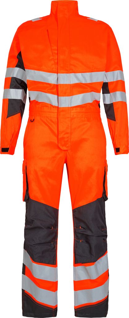 F. Engel Safety Light Overall, Orange/Anthrazit Grau, Gr. 2XL