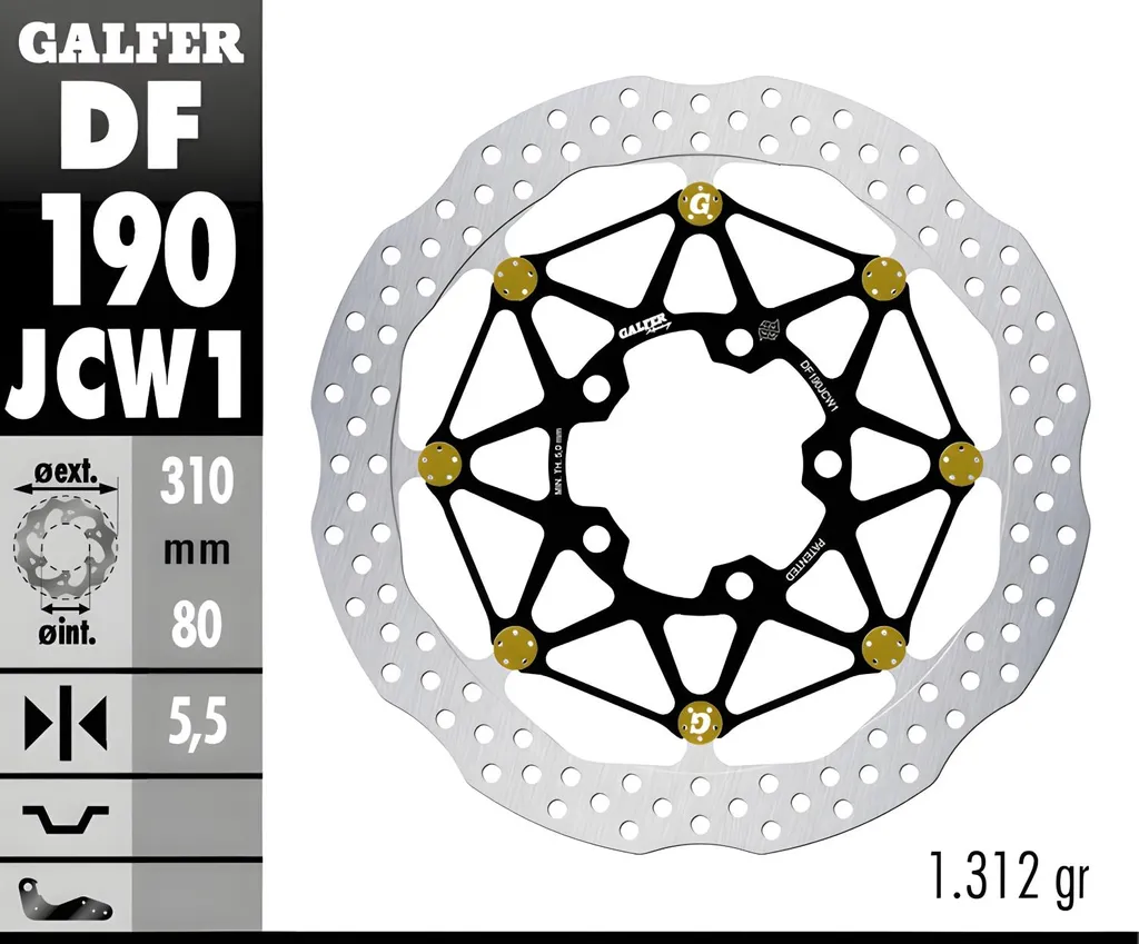 Disque Galfer WAVE FLOATECH Racing 310x5,5 mm pour Kawasaki KLZ et Z SX