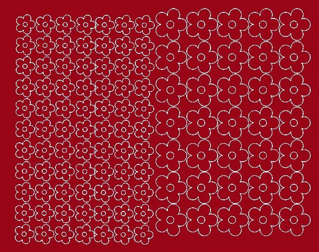 Kit Adesivi Fiori per Casco Bici | 112 Stickers Rosso Scuro Matte