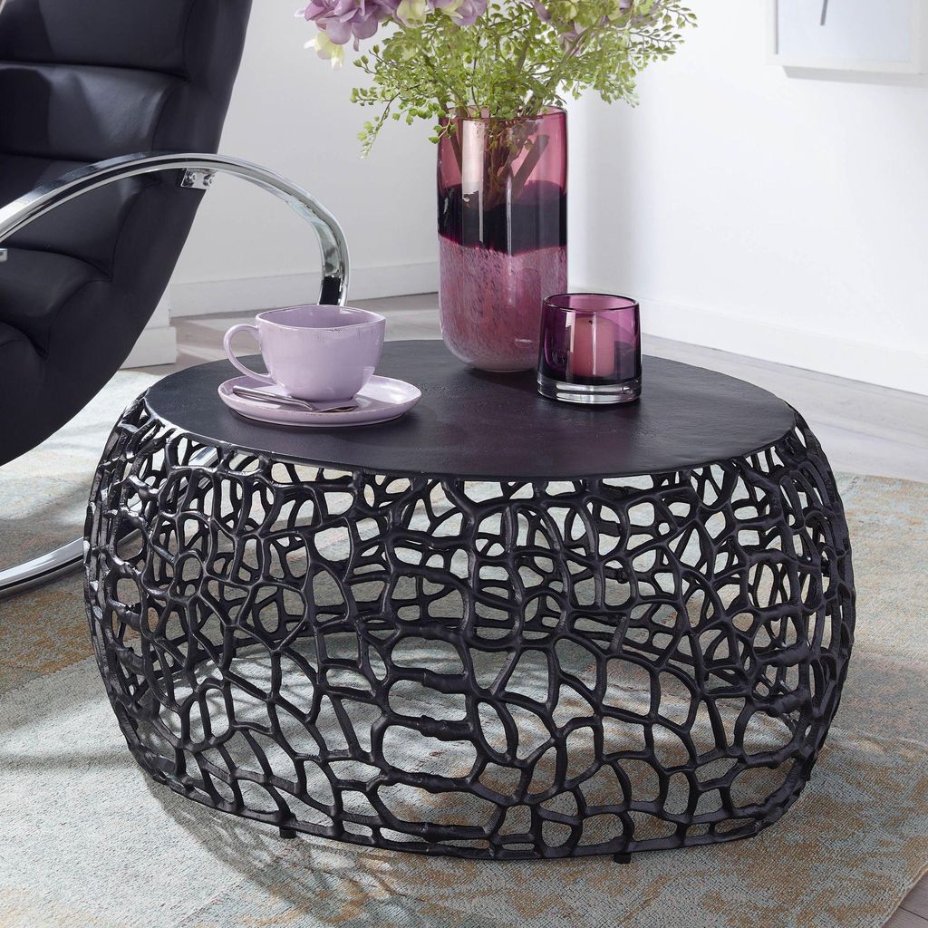 FineBuy Couchtisch Rund 66cm aus Aluminium & Metall Produktbild 