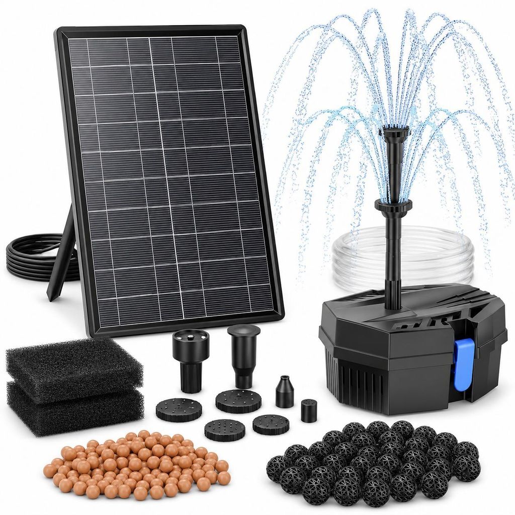 Solarny filtr do oczka wodnego FA101, 300 l/h, 8 W, 10 dysz Zdjęcie produktu 