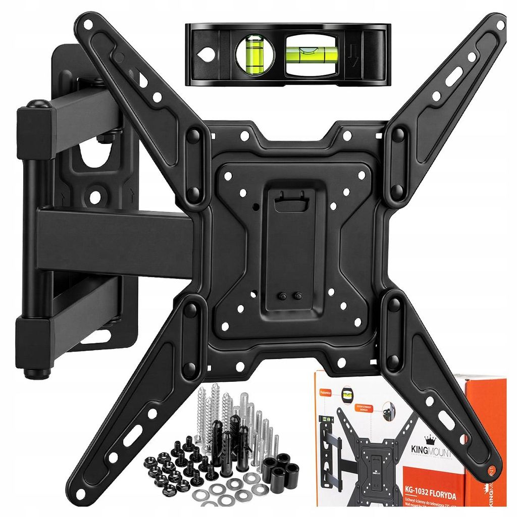 King Mount TV Wandhalterung KG-1032 Florida | 22" - 65" | Vesa 75x75 - 400x400 | 40 kg | Schwarz