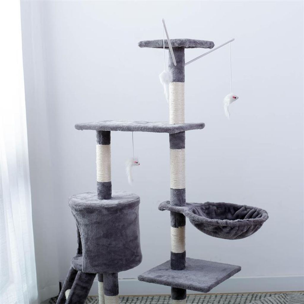 Kratzbaum Katzenbaum Katzenkratzbaum 138 cm XXL Kletterbaum Produktbild 9