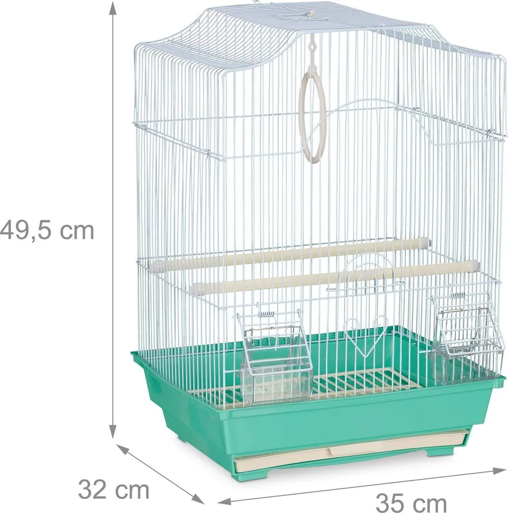 Cage à oiseaux anti-projections avec perchoirs stables pour la maison