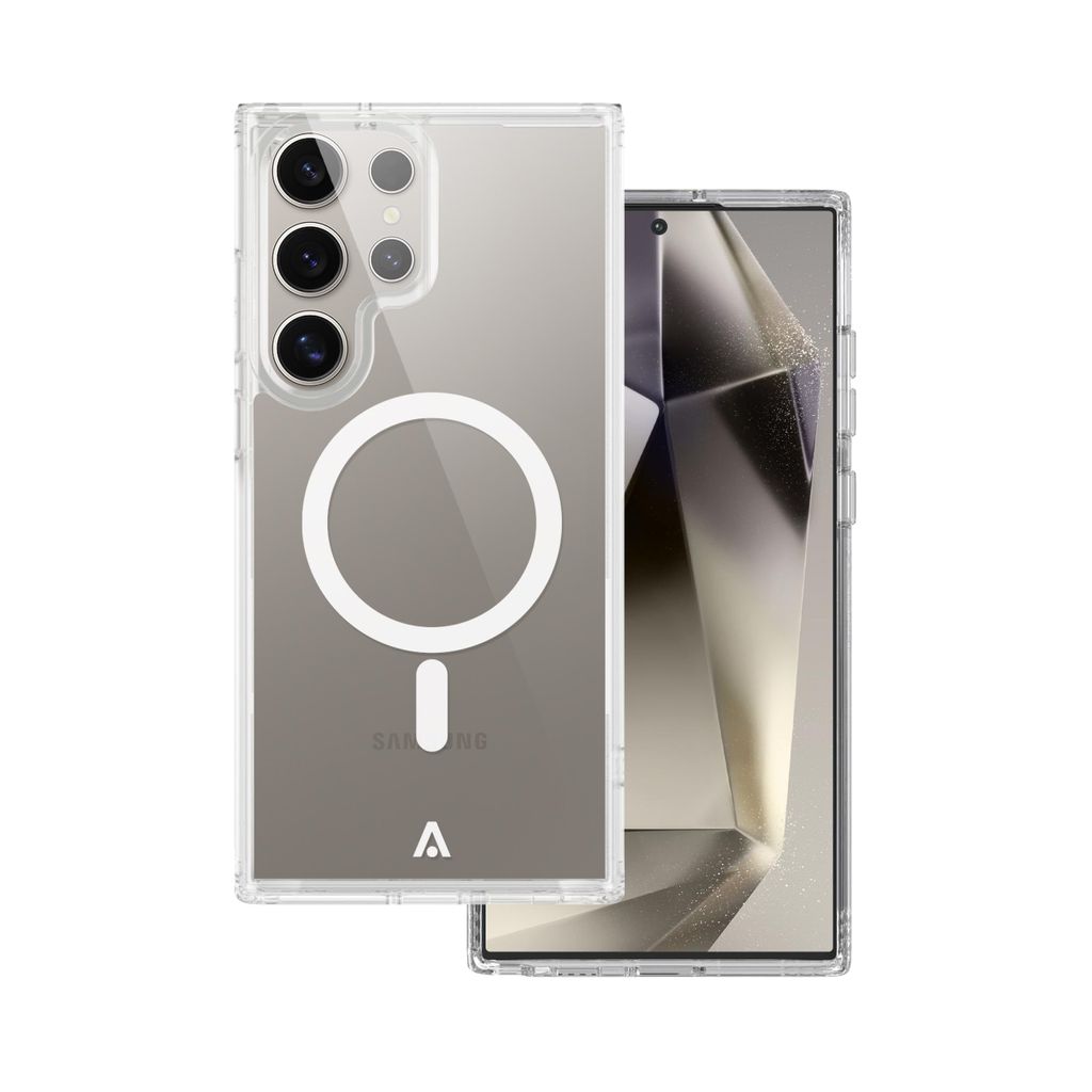 alkaya. LUCID kompatibel mit MagSafe Samsung Galaxy S24 Ultra Schutzhülle, Handyhülle, Silikonhülle - Transparent