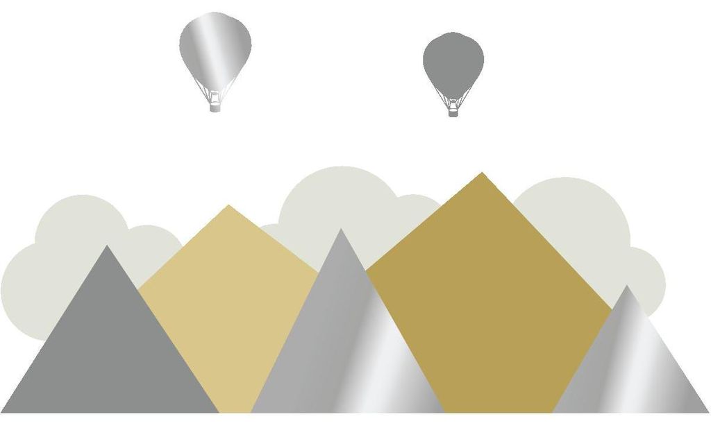 Kinderaufkleber mit Motiven der riesigen skandinavischen Berge, Svendborg, 100 x 135 cm