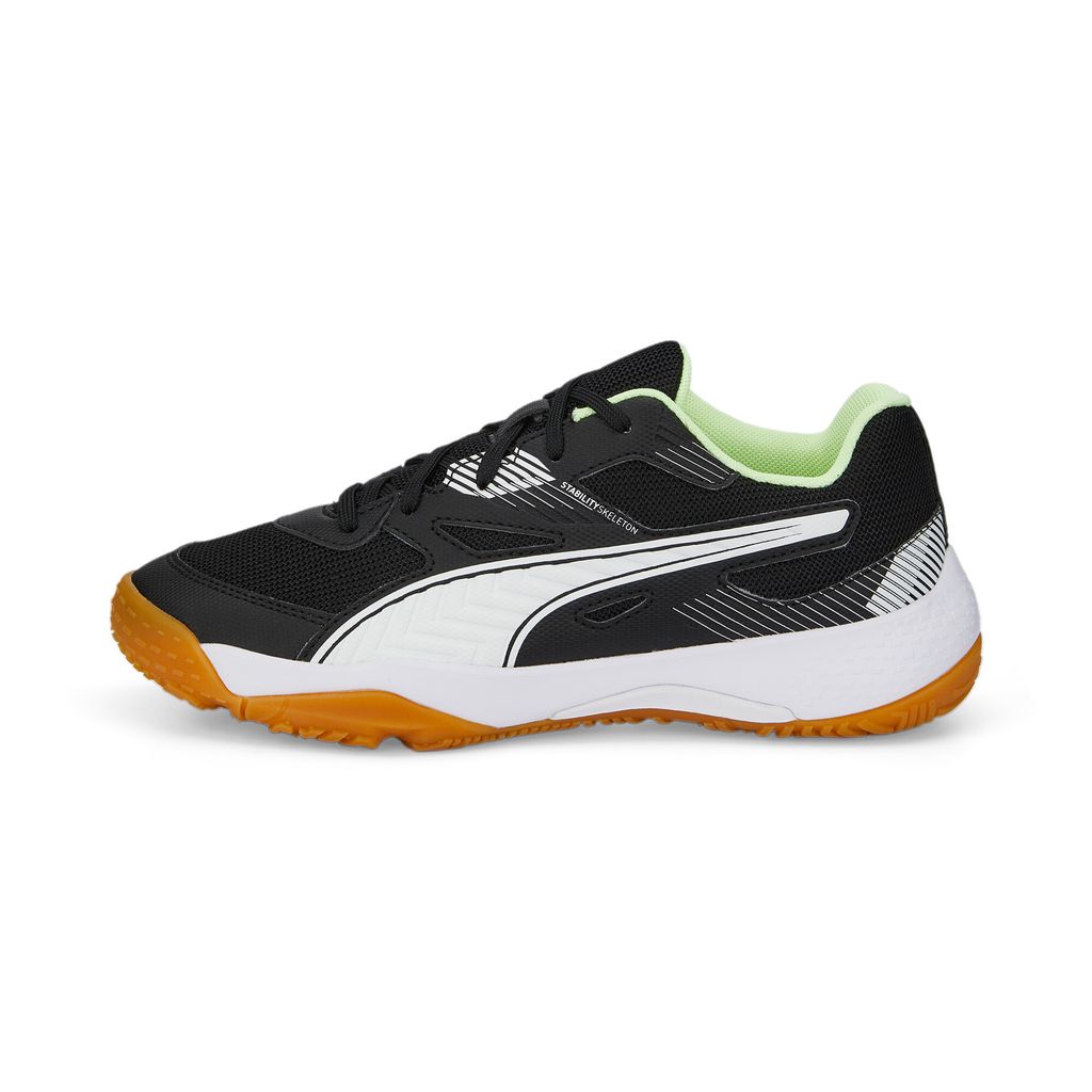 PUMA SolarFLASH II Hallenschuhe Kinder puma black/puma white/fizzy light/gum 35