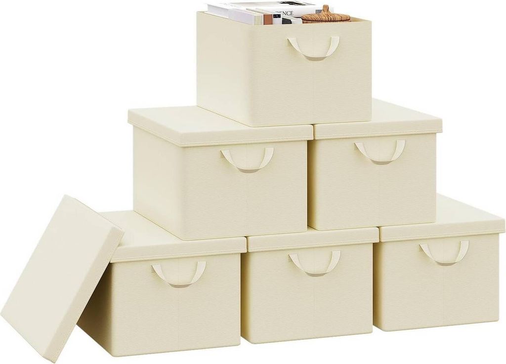 WOLTU 6er Set Aufbewahrungsboxen mit Deckel, mit Griffen, Produktbild 