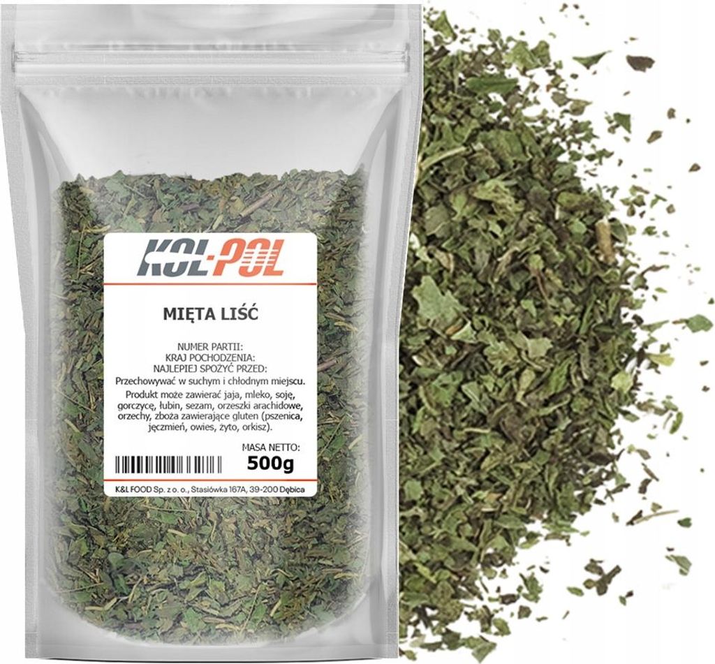 MIĘTA ZIELONA 500g Liść mięty suszona naturalna herbata Zdjęcie produktu 