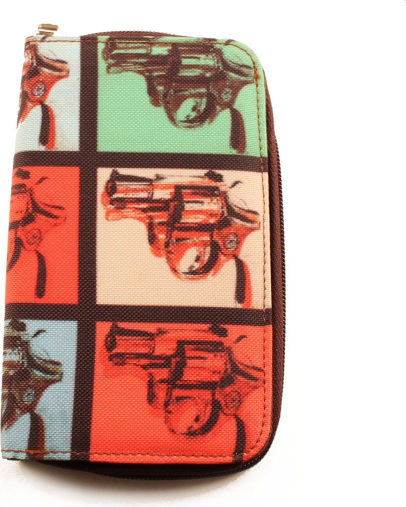mittelgroße Geldbörse - Revolver - Pop Art Style - Geldbeutel