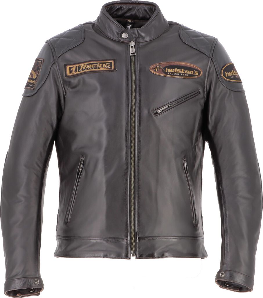 Helstons Trevor Motorrad Lederjacke, braun/schwarz, 3XL