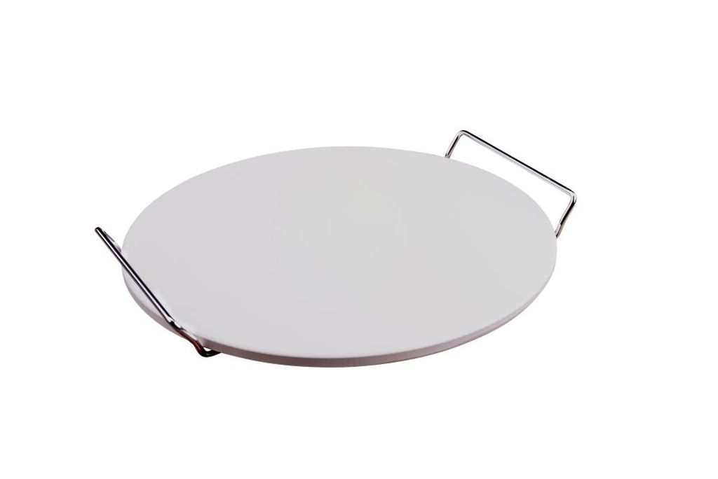 culinario Pizzastein aus Korderiet Keramikmaterial, mit Griffen, rund, Ø 33 cm