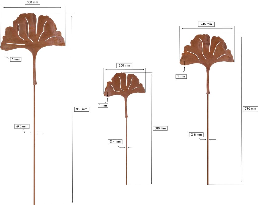 KOTARBAU Gartendekoration Herz Aus Metall – Kupferfarben, 147 Cm Hoch, Zum Einstecken
