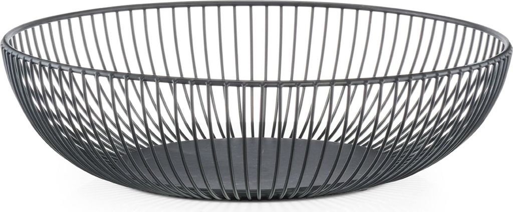 ZELLER Obstkorb 27382 Metall, schwarz, ca. Ø 28,0 x 8,0 cm Produktbild 