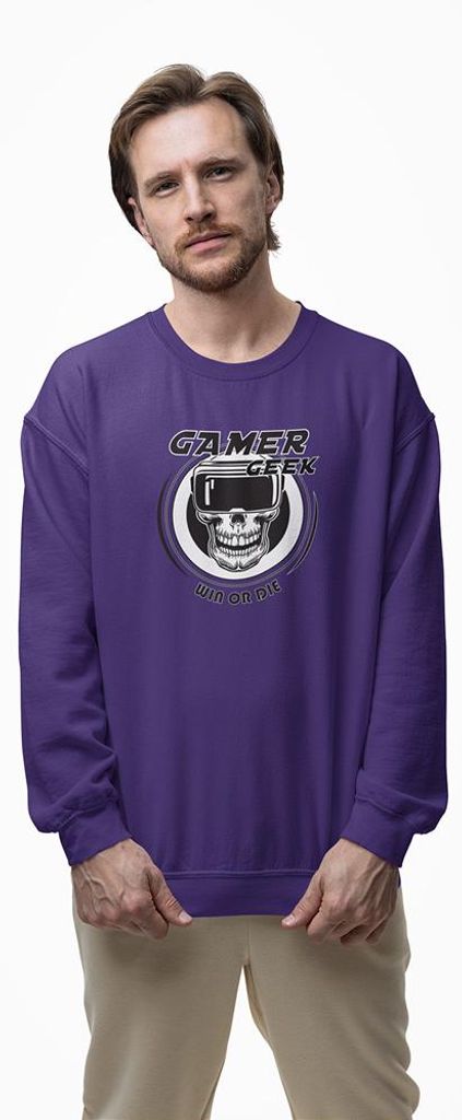D&B Design Uni Pullover SWST00060 Gamer Lila-Größe 3XL