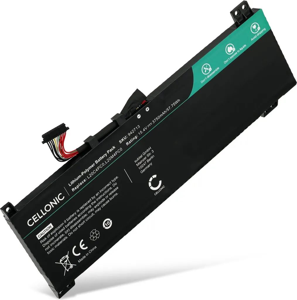 Sostituzione Batteria Lenovo Legion 5 15ACH6H L20C4PC0 15.4V 3750mAh