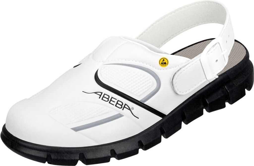 Abeba ESD scarpe professionali Dynamic OB Clog bianco/nero Immagine del prodotto 