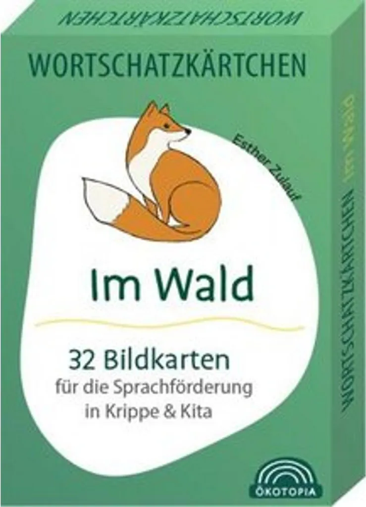 Apprendre l'allemand facilement : cartes de vocabulaire forêt pour débutant