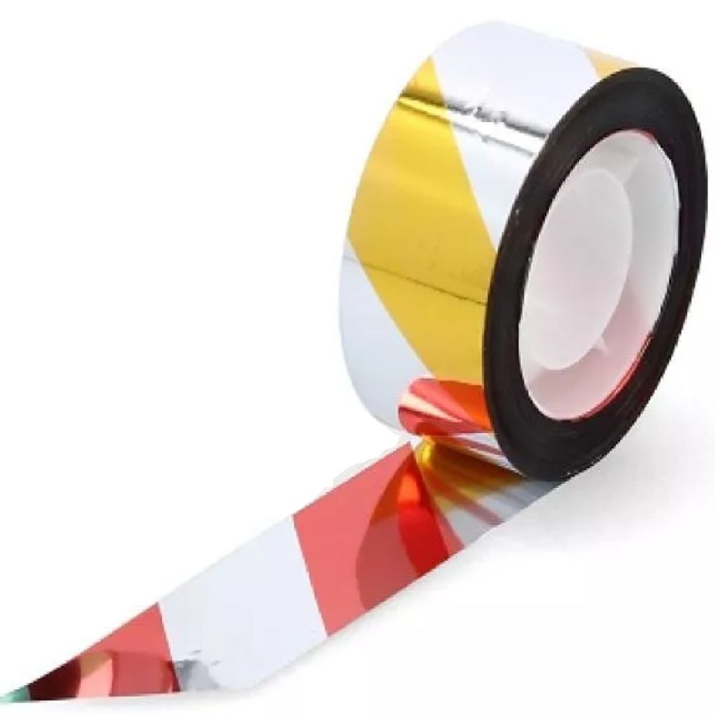 MIKONI Vogelabwehr Reflektierend Band | 50 Meter | 4.8 cm | BUNT | Taubenabwehr Vogelschutz Vogelschreck