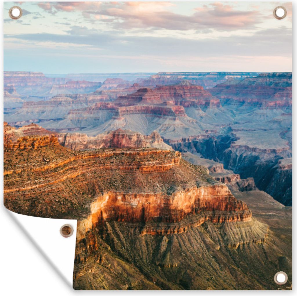 MuchoWow 100x100 cm Outdoor-Poster Gartendeko Sichtschutz Garten Poster für den Garten Blick über den gesamten Grand Canyon