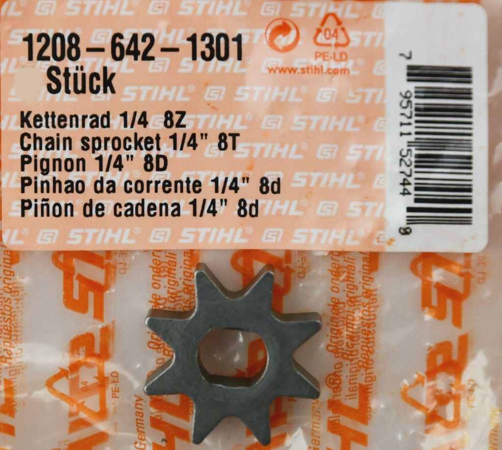Stihl  12086421301 Original Carving Kettenrad 1/4" 1208 8Z Produktbild 