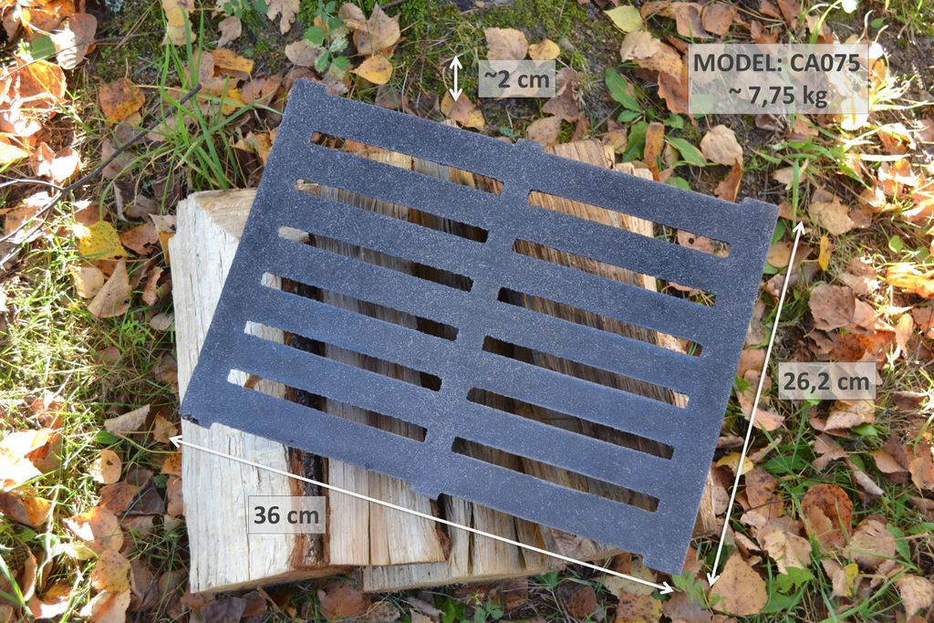 SEZAM Grille de poêle 36x26 cm Fonte Grille de cheminée Image du produit 