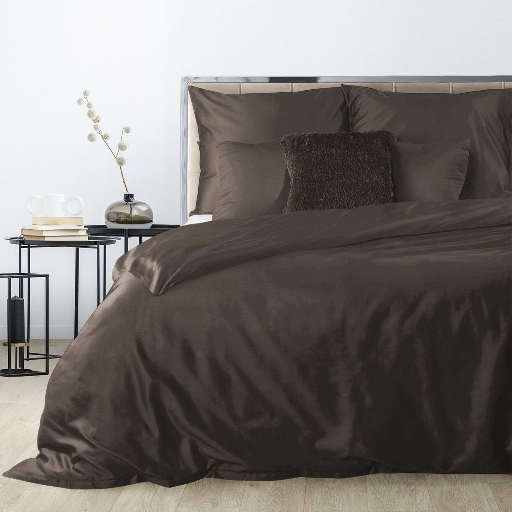 Zestaw pościeli Eurofirany Pościel NOVA3 brązowa 180x200 cm Zdjęcie produktu 