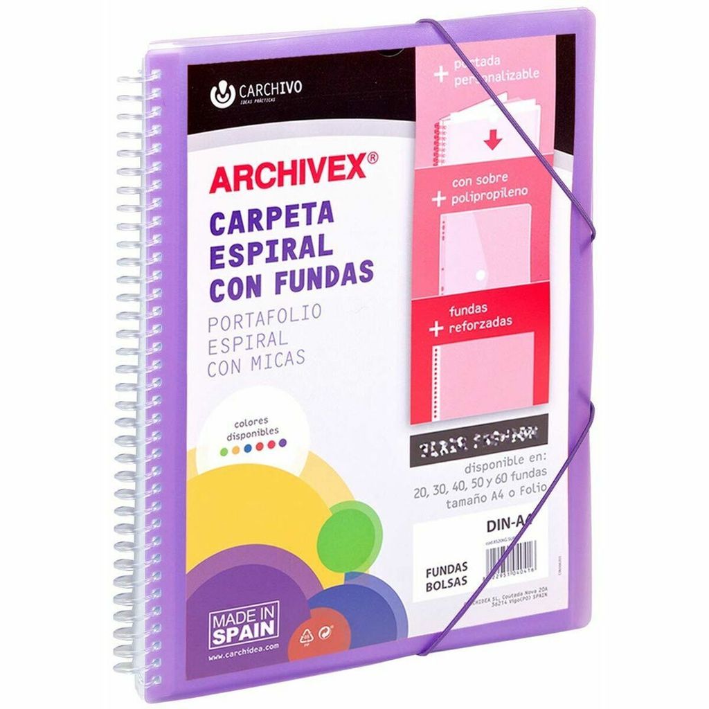 archivx-star känguru customisable a4 mit 60 lila Spirale pp Ärmel -2un-
