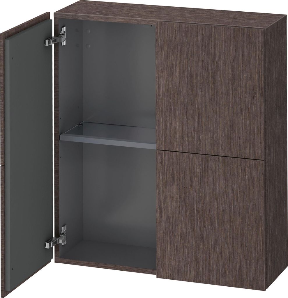 Duravit Halbhochschrank L-CUBE 700 x 243 x 800 mm eiche dunkel gebürstet