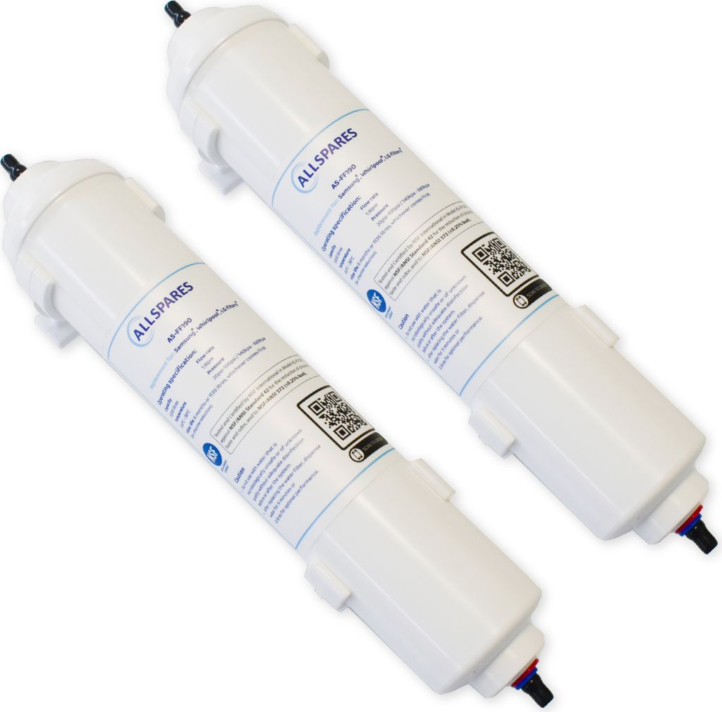 AllSpares Wasserfilter (2 St.) für Kühlschrank geeignet für Samsung DA29-10105J
