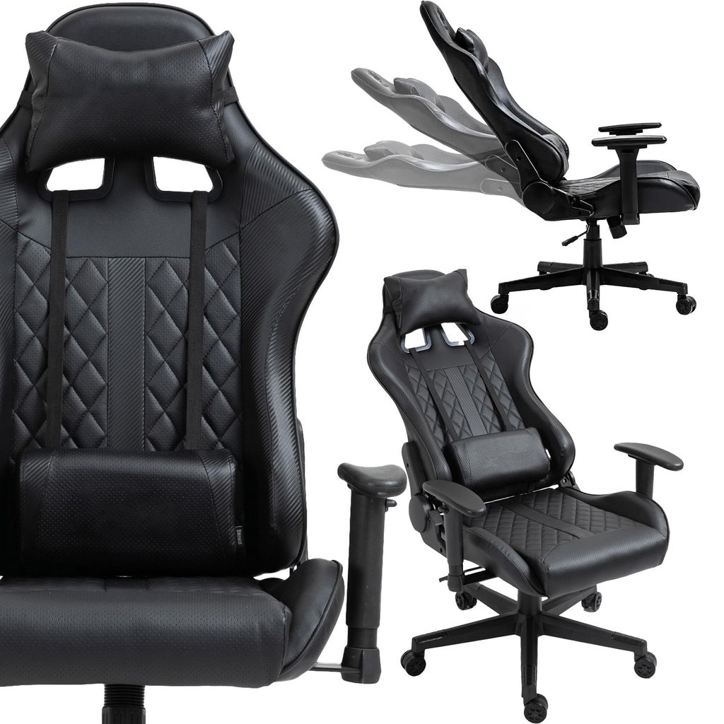 Gaming-Stuhl Bürostuhl VIKING SCHWARZ Schreibtischstuhl Drehsessel Ergonomisch