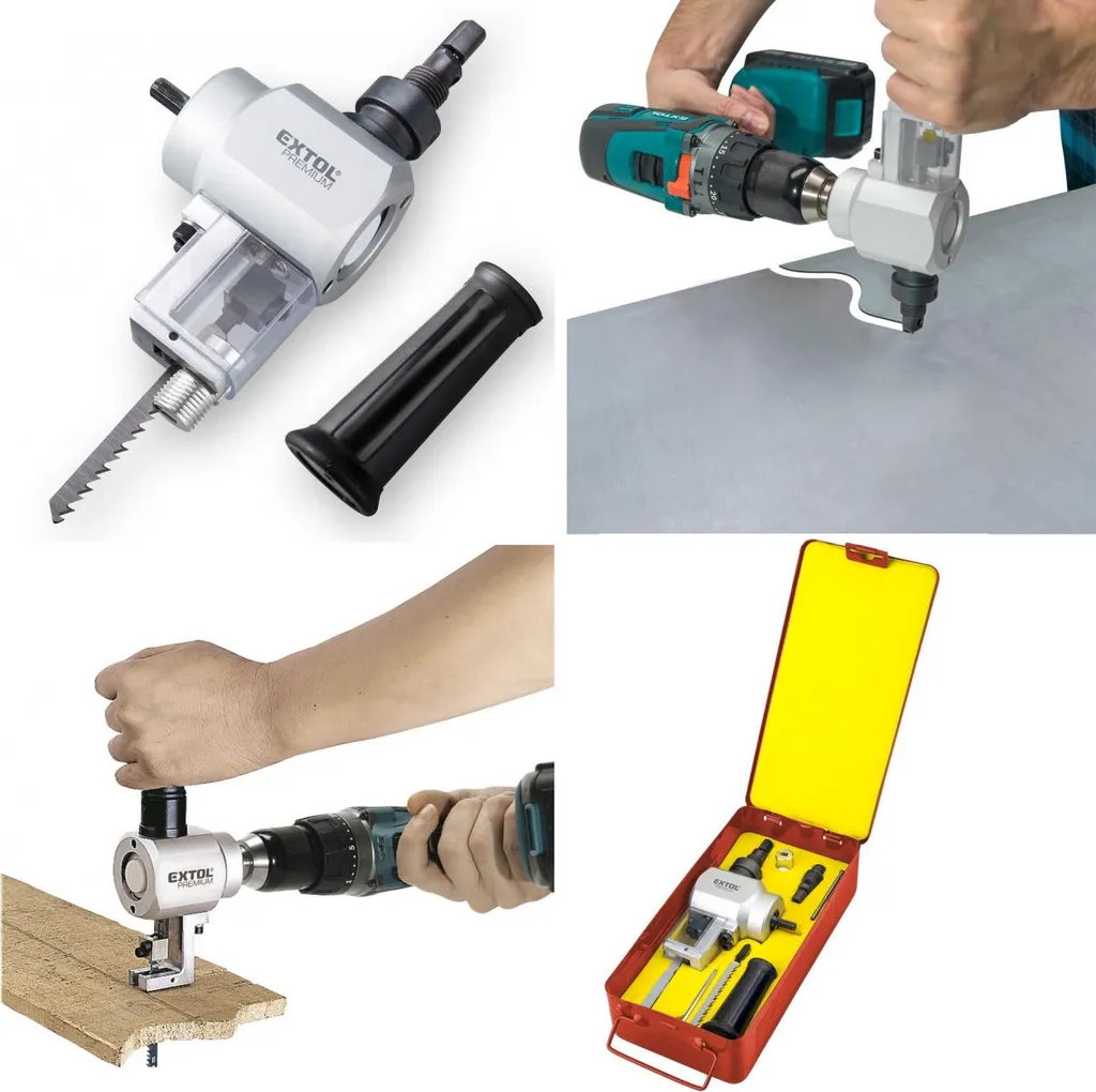 EXTOL PREMIUM Accessoire de découpe tôle et bois pour perceuse standard - 8